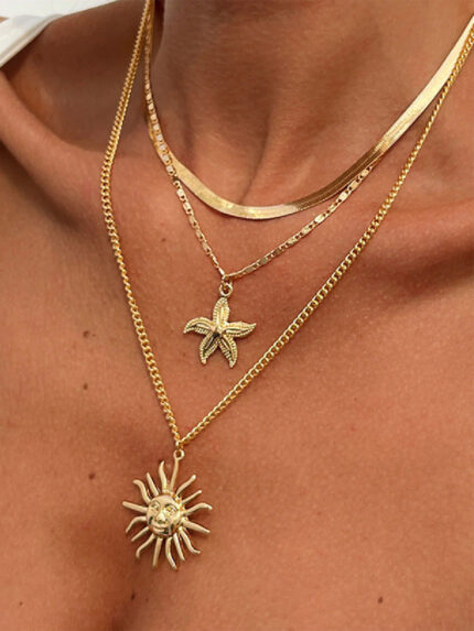 Layered Golden Sun Necklace
