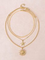 Layered Golden Sun Necklace - Image 2