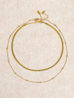 Golden Double Layer Necklace - Image 2