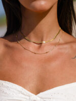 Golden Double Layer Necklace - Image 3
