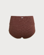 Dark Coffee Waistband Full-Coverage Surf Bottom - Image 2
