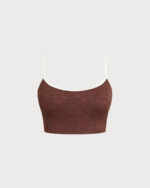 Dark Coffee Spaghetti Strap Crop