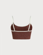 Dark Coffee Spaghetti Strap Crop - Image 2
