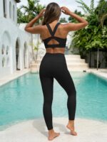 Black Workout Leggings 25" - Image 4