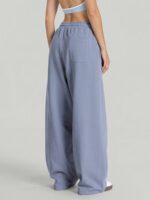 Dusty Blue Side Pockets Cotton Pants - Image 2