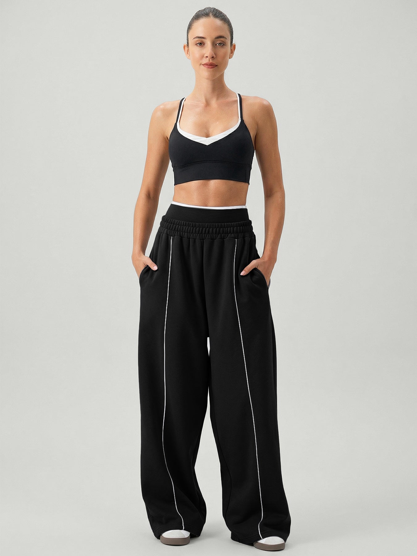 women_s-knitted-cotton-pants-sustainable-yoga_bottoms-rodq7e Black Side Pockets Cotton Pants - Image 1