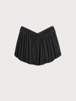 Black Pleated Modal Cover-up Skirt - Image 7