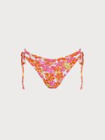 Print Tie Cutout Bikini Bottom - Image 5