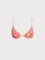 Print Underwire Triangle Bikini Top - Image 8