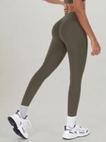 Brown High Waisted Leggings 24" - Image 2