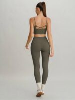 Brown High Waisted Leggings 24" - Image 5