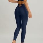 Navy Cut Out Leggings 24"