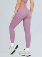 Light Purple High Waisted Yoga Leggings 25" - Image 2