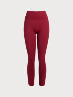Wine Red Cut Out Leggings 24" - Image 6