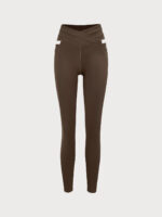 Coffee High Waisted Pockets Leggings 26" - Image 10
