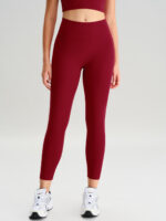 Wine Red Cut Out Leggings 24" - Image 2