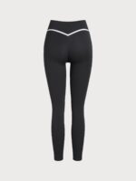 Black High-Waist Side-Stripe Leggings 27" - Image 10