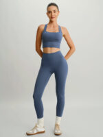Blue Cut Out Leggings 24" - Image 4