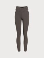 Dark Coffee High Waisted Pockets Leggings 26" - Image 6