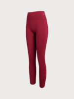 Wine Red Cut Out Leggings 24" - Image 7
