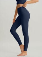 Navy Cut Out Leggings 24" - Image 2