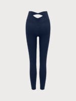 Navy Cut Out Leggings 24" - Image 11