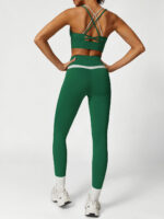 Green High Waisted Pockets Leggings 26" - Image 5
