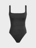 Black No Padding Petal-Back Tummy Control One-Piece - Image 6
