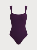 Purple Detachable Belt One-Piece Swimsuit - Image 8