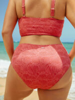 Red Jacquard Plus Size Bikini Bottom - Image 6