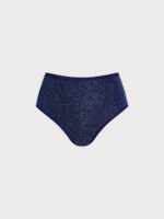 Blue Lurex Plus Size Bikini Bottom