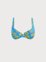 Floral Ruched Underwire Plus Size Bikini Top - Image 5