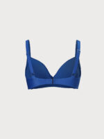 Blue Jacquard Twist Underwire Plus Size Bikini Top - Image 6