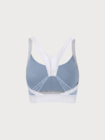 Light Blue Contrast U Neck Sports Bra - Light Support - Image 10