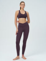 Purple Cutout X-Cross Sports Bra - Image 4