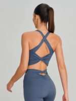 Blue Twist X-Cross Sports Bra - Light Support