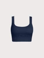 Navy Twist X-Cross Sports Bra - Light Support - Image 9