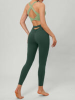 Light Green Twist X-Cross Sports Bra - Light Support - Image 6