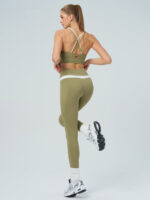 Green Contrast X Cross Sports Bra - Image 4