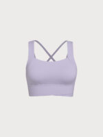 Purple Criss-Cross Strappy Sports Bra - Image 7