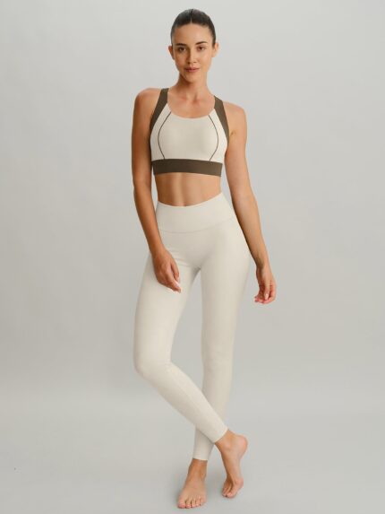 Ivory Contrast I-back Sports Bra - Light Support