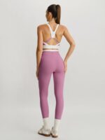 Pink Contrast U Neck Sports Bra - Light Support - Image 7