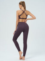 Purple Cutout X-Cross Sports Bra - Image 5