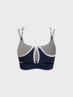 Navy Contrast Strappy Cutout Sports Bra - Image 7