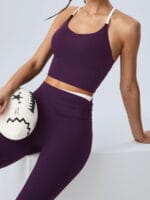 Purple Halter Sports Bra - Light Support