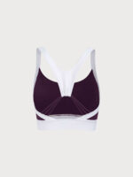 Purple Contrast U Neck Sports Bra - Light Support - Image 9