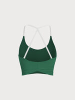 Green Halter Sports Bra - Light Support - Image 12