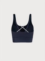Navy Blue Trim Racerback Sports Bra - Image 7