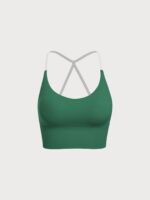 Green Halter Sports Bra - Light Support - Image 10