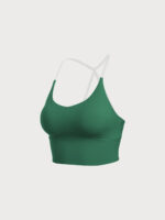 Green Halter Sports Bra - Light Support - Image 11